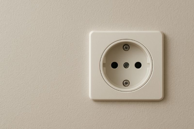 Tapetsere rundt stikkontakt